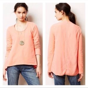 Anthropologie Sam & Lavi Peach Mixmade Sweatshirt size XS 🍑🍑🍑